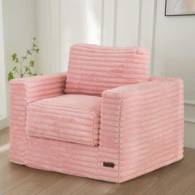 Giant Pink Bean Bag Chair Upholstered Floor Sofa With Pillows And Armrests Large Bean Bag Sofa Plush Chair Bean Bag Couch