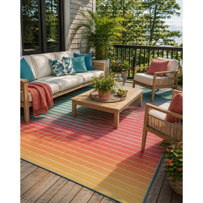 6ft x 9ft Rug Fiesta -Ombre Striped Rug