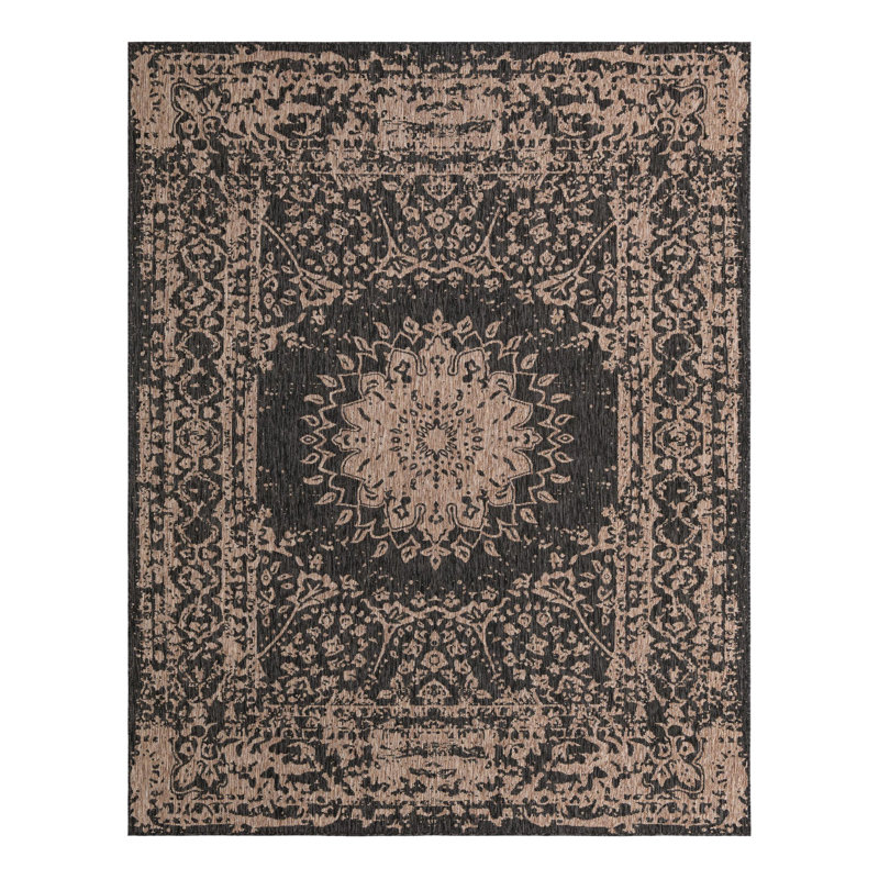 Tapis intérieur / extérieur Ornate Lamotte, Rectangle 7 pi 10 po x 10 pi