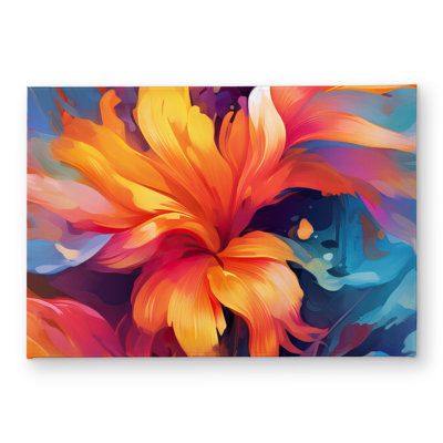 Colorful Plants Contemporary Pink Indoor Outdoor Door Mat | Home Decor