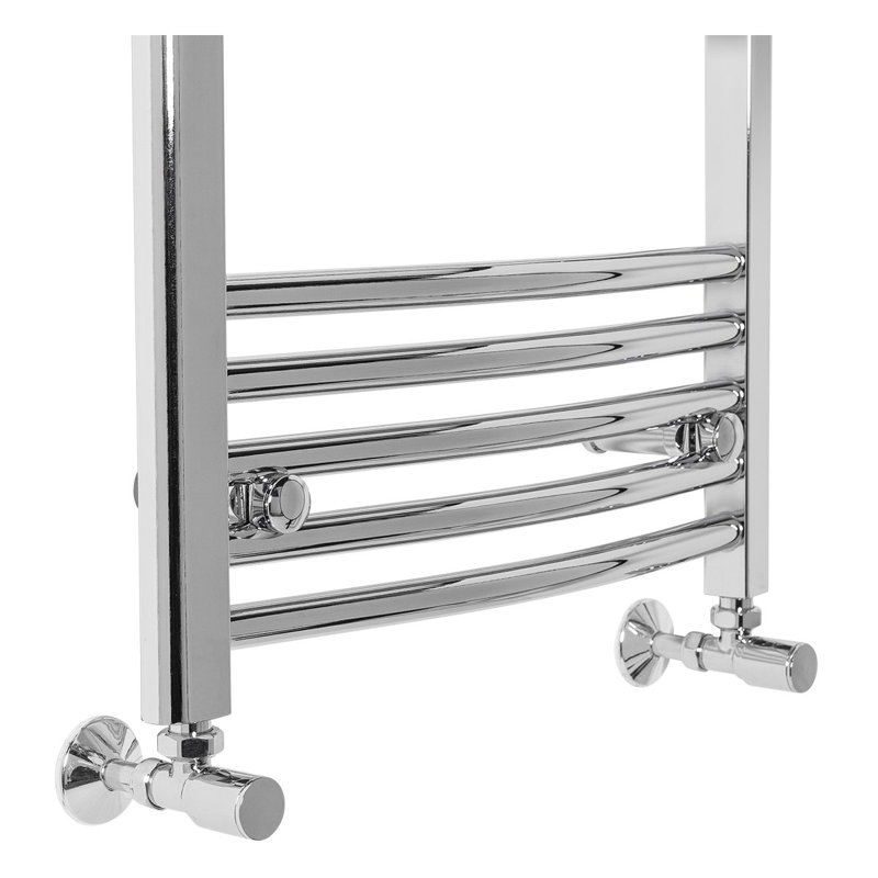 Gerber Curved Towel Rail Heated Towel Rails, Chrome