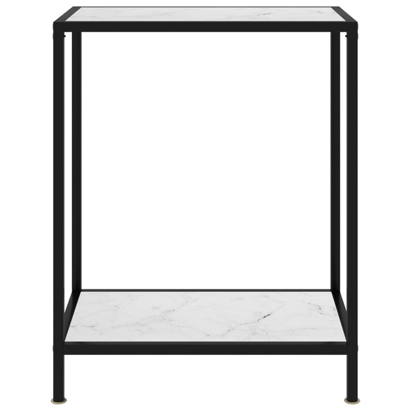 Cavallo Glass Top Console Table, 75 H x 60 W x 35 D cm, White