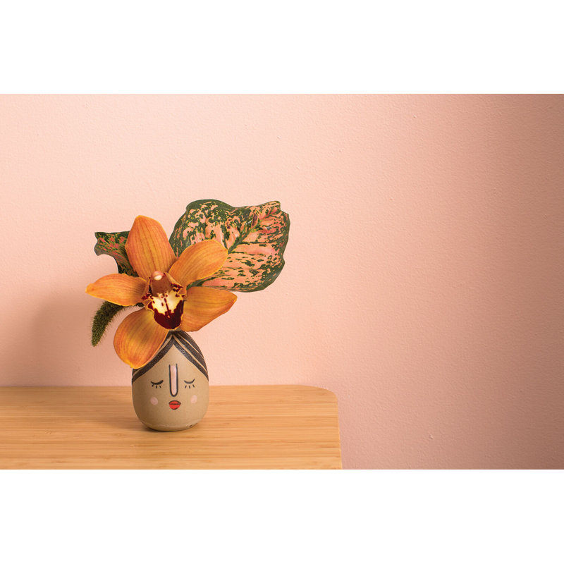 Hand-Painted Watertight Bud Vase 4" H x 2.5" W