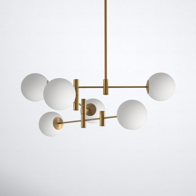 Vika 6 Light Metal Dimmable Chandelier