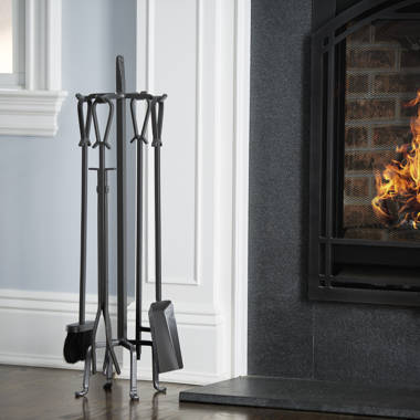 Darby Home Co Uribe 5 Piece Steel Fireplace Tool Set & Reviews