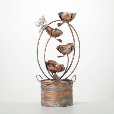 Nikol Metal Weather Resistant Floor Fountain