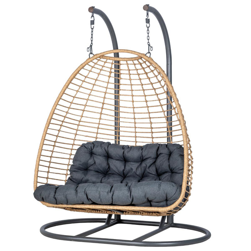Pearl Double Swing Chair with Stand