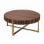 Table basse ronde moderne de 31,5 po pour salon, petite table basse avec piédestal