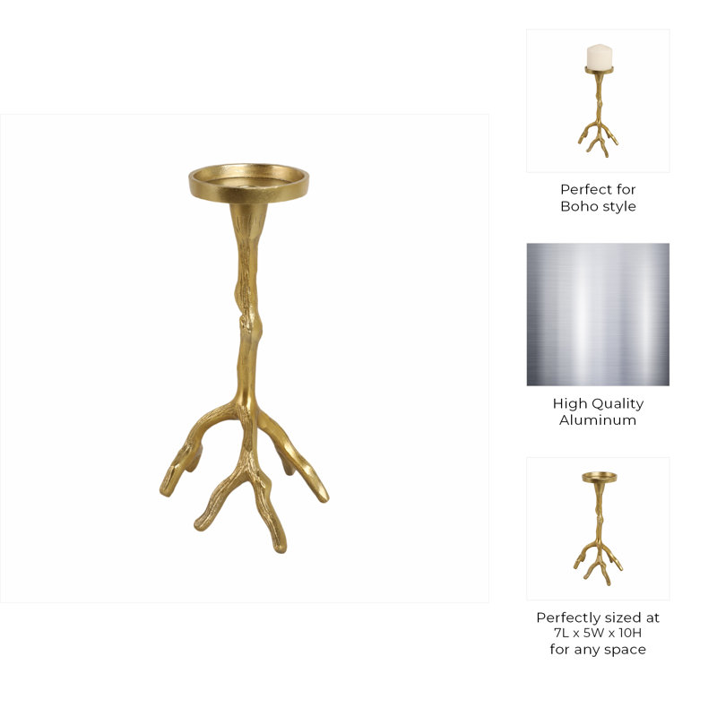 Pillar Candle Holder, 10'' H X 7'' W X 5'' D