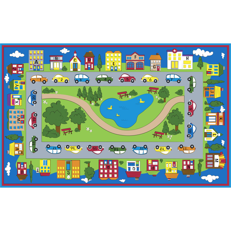 Tapis de ville, d'alphabet et de tapis pour enfant KidCarpet, Rectangle 7 pi 6 po x 12 pi