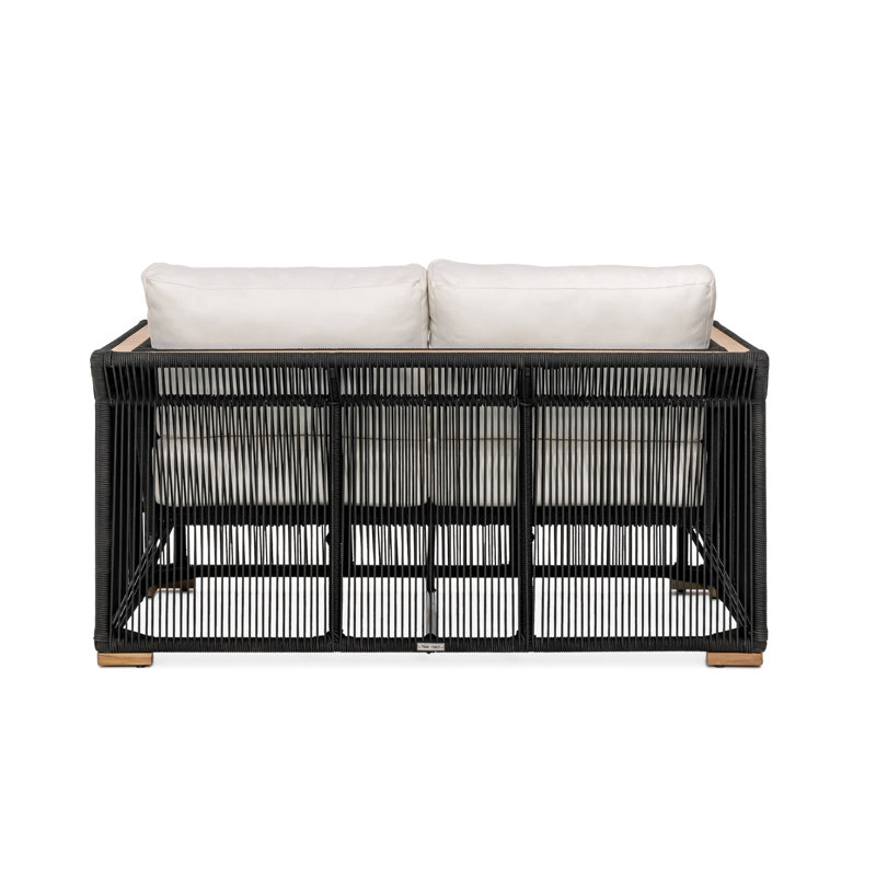 Campo Loveseat - Silver, Black, Silver
