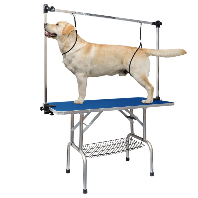 Adjustable Pet Grooming Tables, Blue, 64" H x 46'' W x 24" D