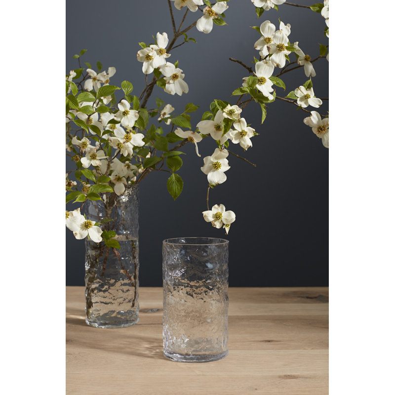 Elosie Handmade Glass Table Vase, 8" H x 4.5" W x 4.5" D