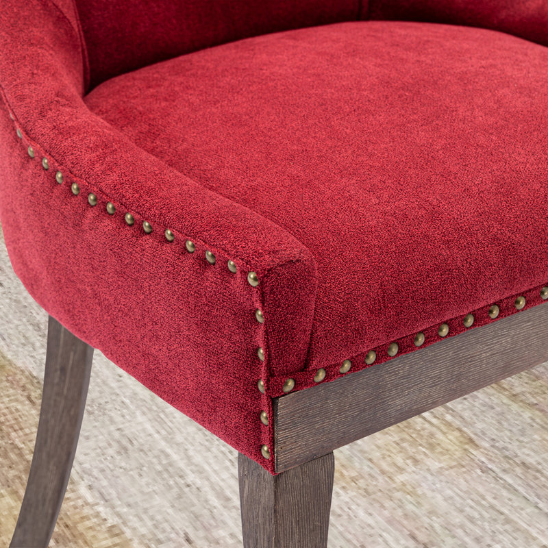 Alsen Upholstered Side Chair, Burgundy