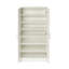 White Wooden Shoe Storage Cabinet, 6 Shelves-437586941