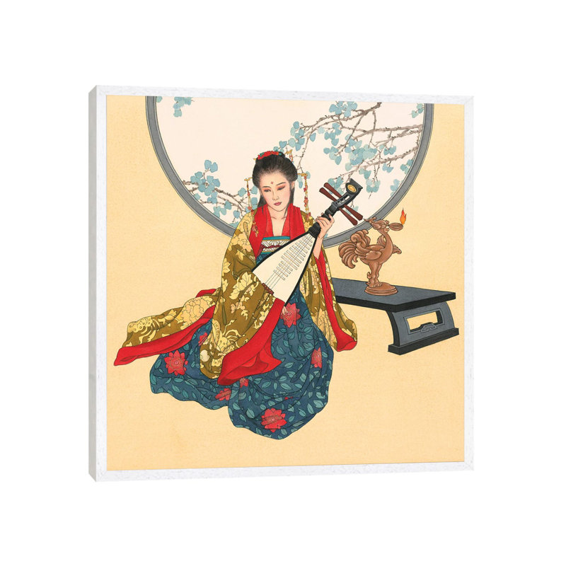 Love Song - Painting on Canvas, 66.04 cm H x 66.04 cm W, White Framed