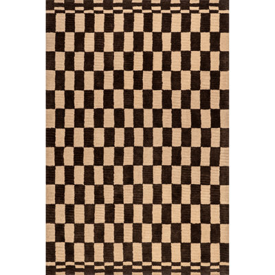  Kia Checkerboard Wool Area Rug