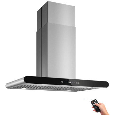 Hotte encastrable 36 pouces pour îlot de cuisine en acier inoxydable