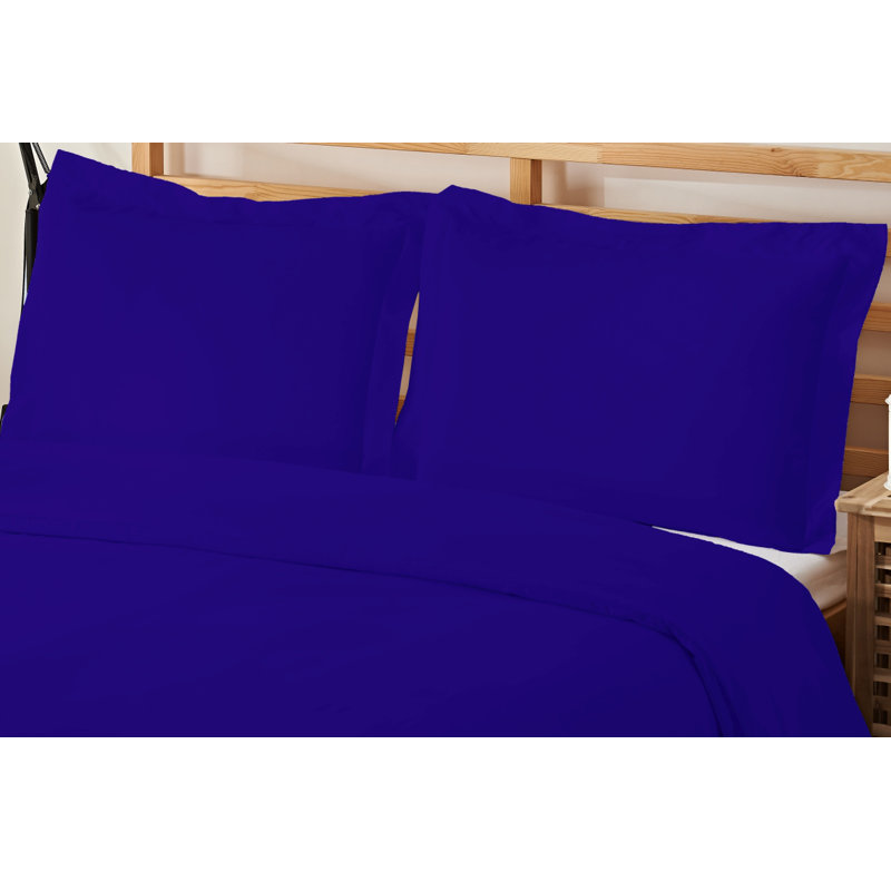Ensemble de housse de couette pour grand lit 3 pièces , Bleu royal, Housse de couette pour grand lit + 2 taies décora