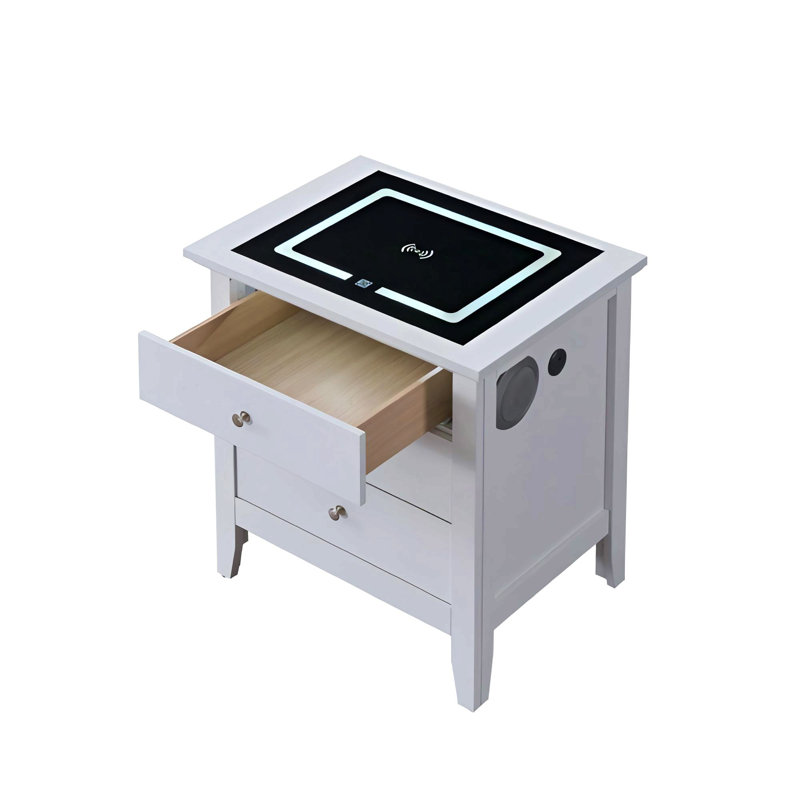 Table de chevet 3 tiroirs blanche