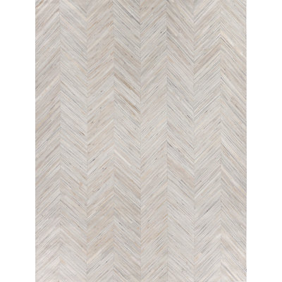 Natural Hide Cowhide Chevron Indoor Rug