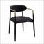 Black Chenille And Black Finish Side Chair