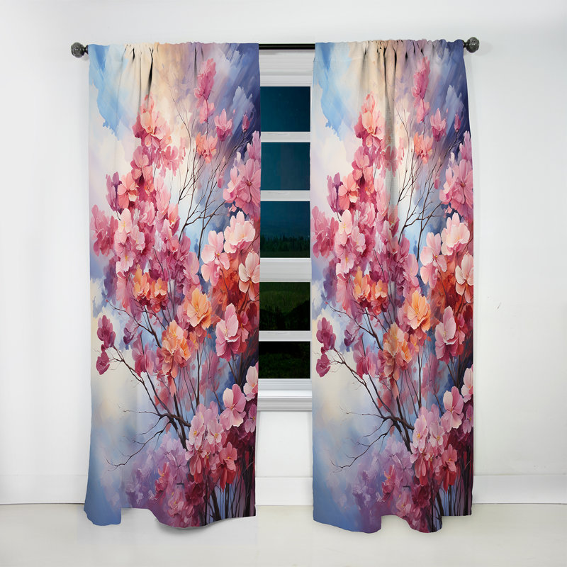 Rêverie en pleine nature Bonza Neo Impression - rideau en velours traditionnel - obscurcissant - 1 panneau, L 52 po x L 63 po