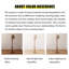 Beige-blanc + lin brun + lampes sur pied de forme libre en bois massif