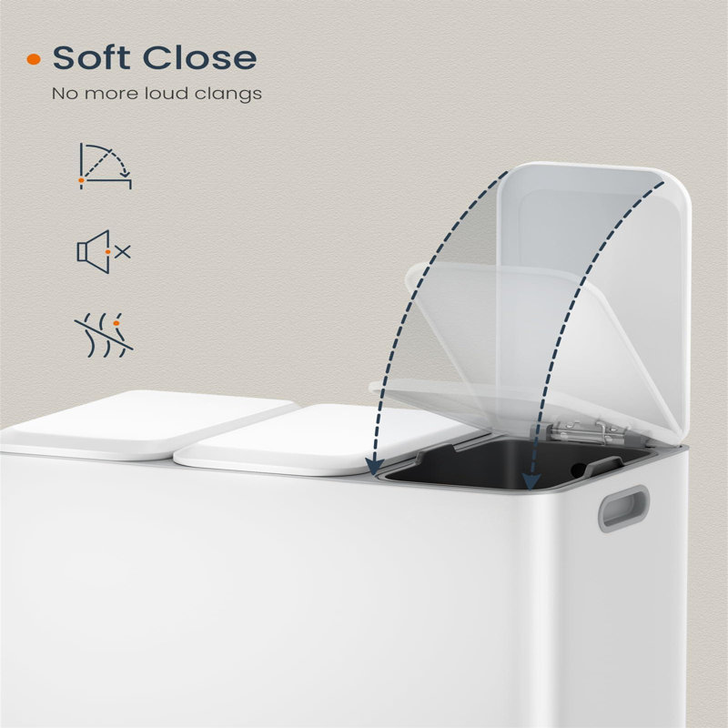 Steel Step On Kitchen Trash Can - 45L