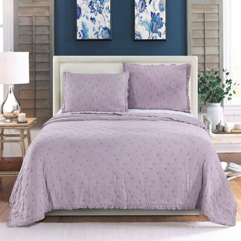Modern & Contemporary Cotton Blend Quilt, Pink, Queen
