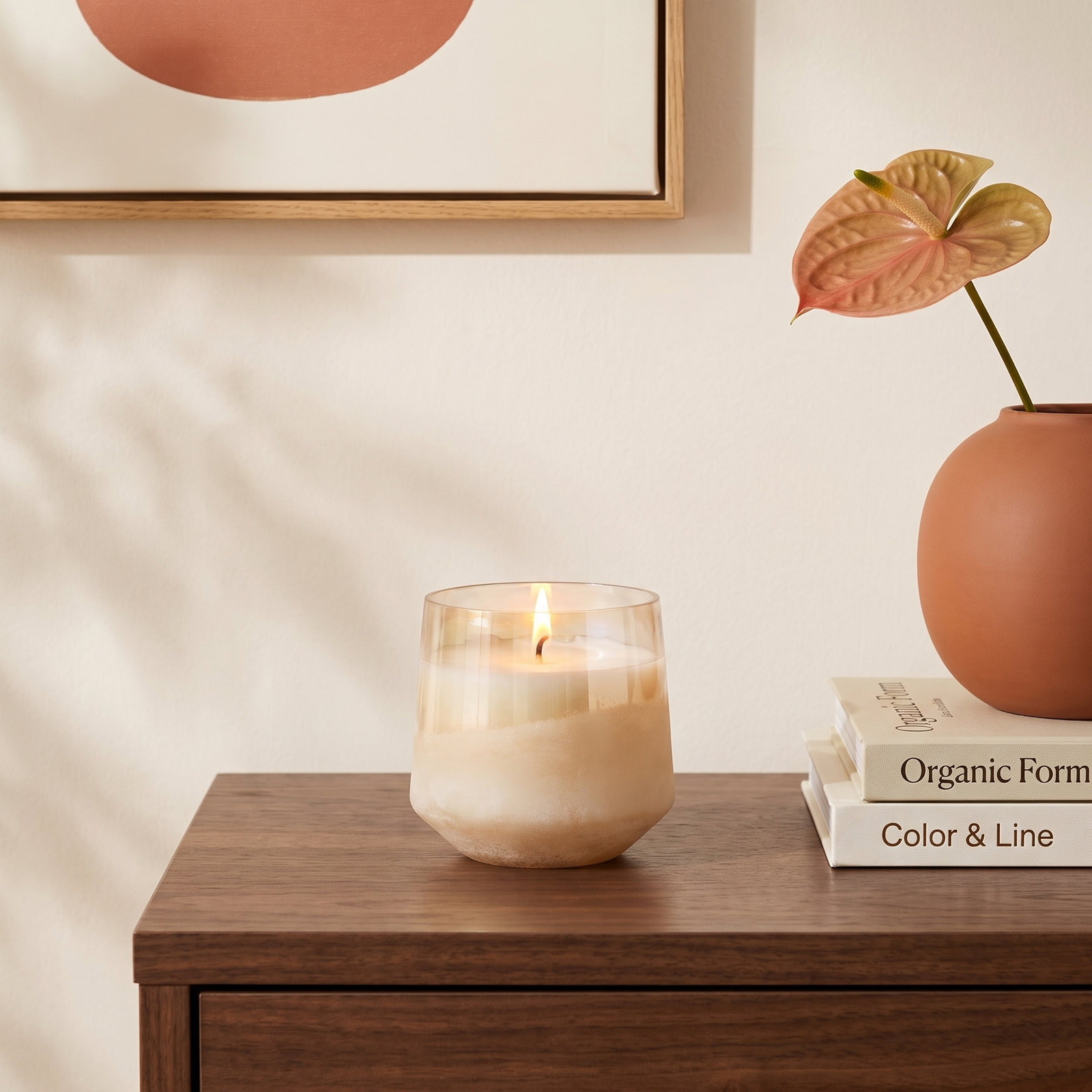 Coconut Milk Mango Scented Jar Candle, Baltic Glass