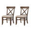 Chaise de salle à manger ergonomique Francisco de 21 po avec pieds en bois franc Francisco (ensemble de 2)
