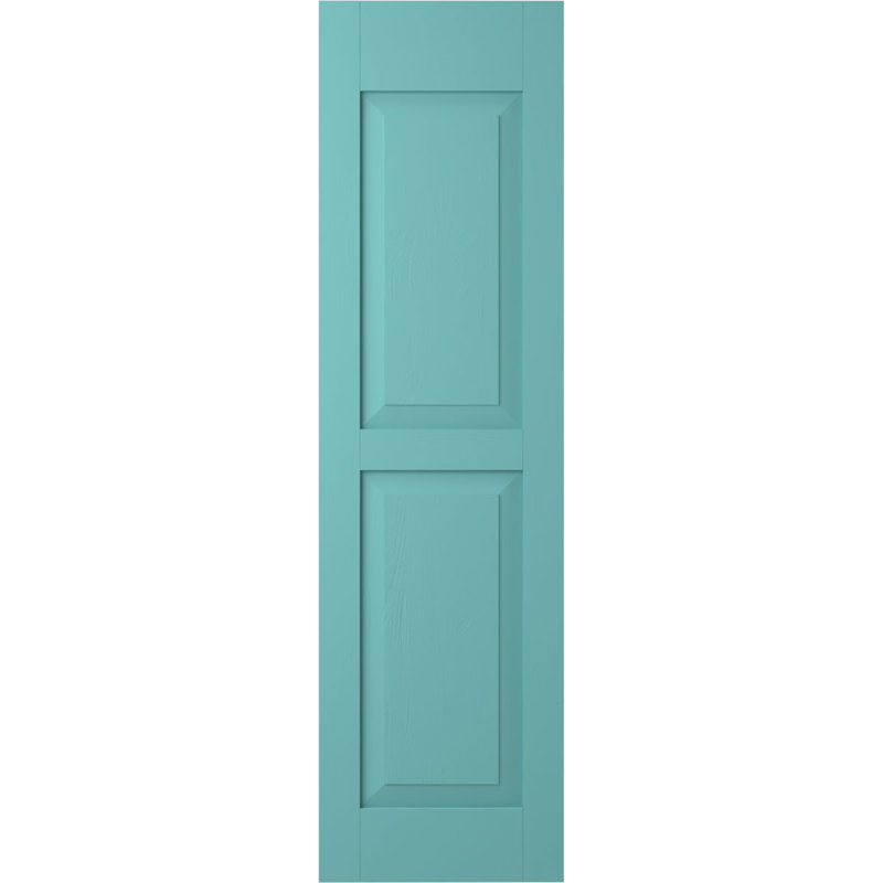 Deux volets à panneau plat Americraft (par paire), Turquoise pur, 15", 77"
