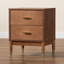 Table de chevet 2 tiroirs Baxton Studio Mandoline Mid-Century
