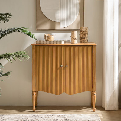 Buffet décoratif incurvé à 2 portes avec tablettes réglables Martha