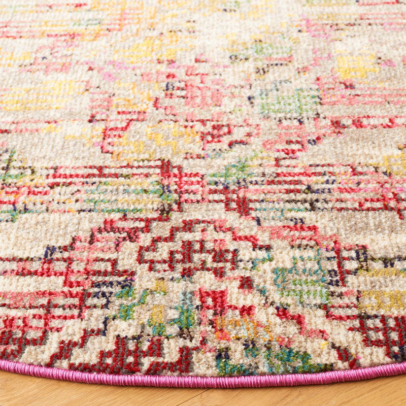 Monaco Performance Southwestern Rug, Round 6'7"