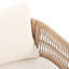 Ensemble de conversation et de patio beige avec sièges et décor grande capacité - 4 pièces en bois et housses