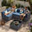 Gerolama 4 - Person Modular Patio Conversation Set with Cushions-1300902684