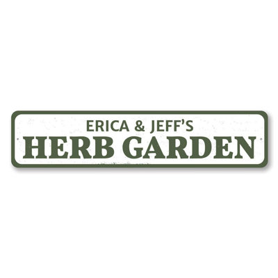 Herb Garden Aluminum Sign