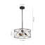 Luminaire suspendu tambour 3 lumières Lateefah
