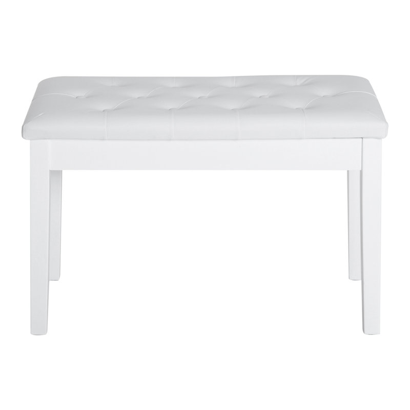 Hoagland Faux Leather Upholstered Storage Bench, White