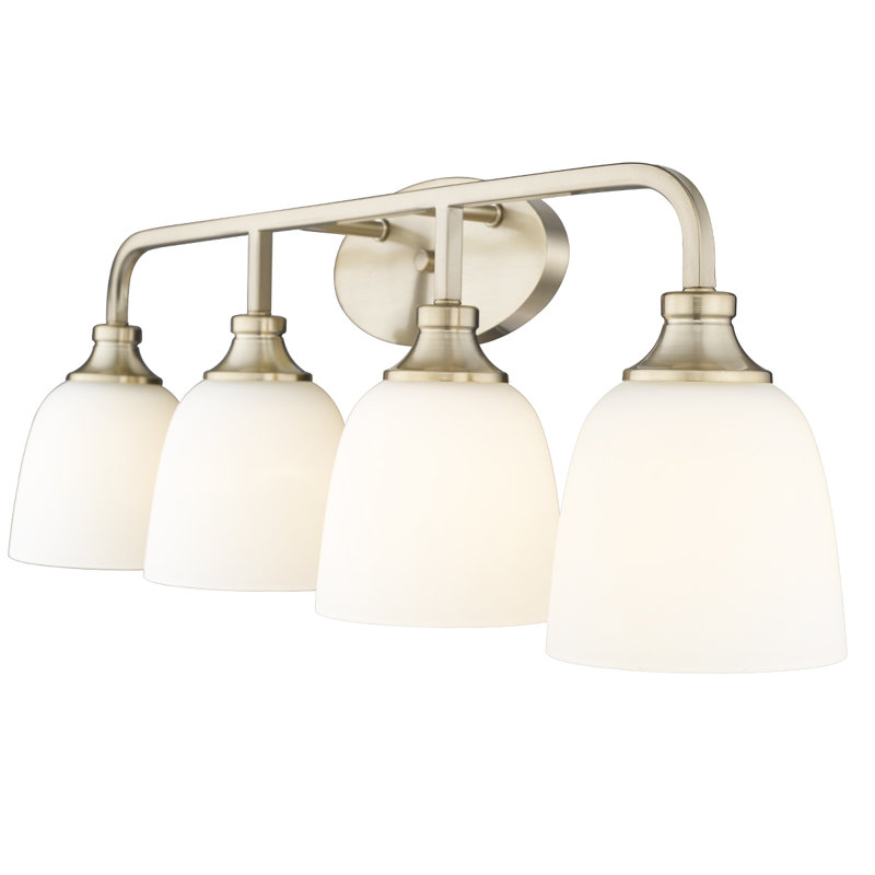 Éclairage de salle de bain à intensité variable à 4 lumières Rennan, Or moderne