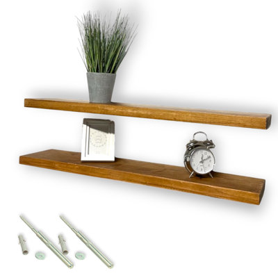 Asheboro 2 Piece Wood Floating Shelf