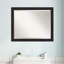 Miroir de salle de bain / meuble-lavabo biseauté en nickel brossé Jibril-963885471