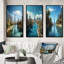 "La ville de Montréal", 3 pièces sur toile-346695295-346695288