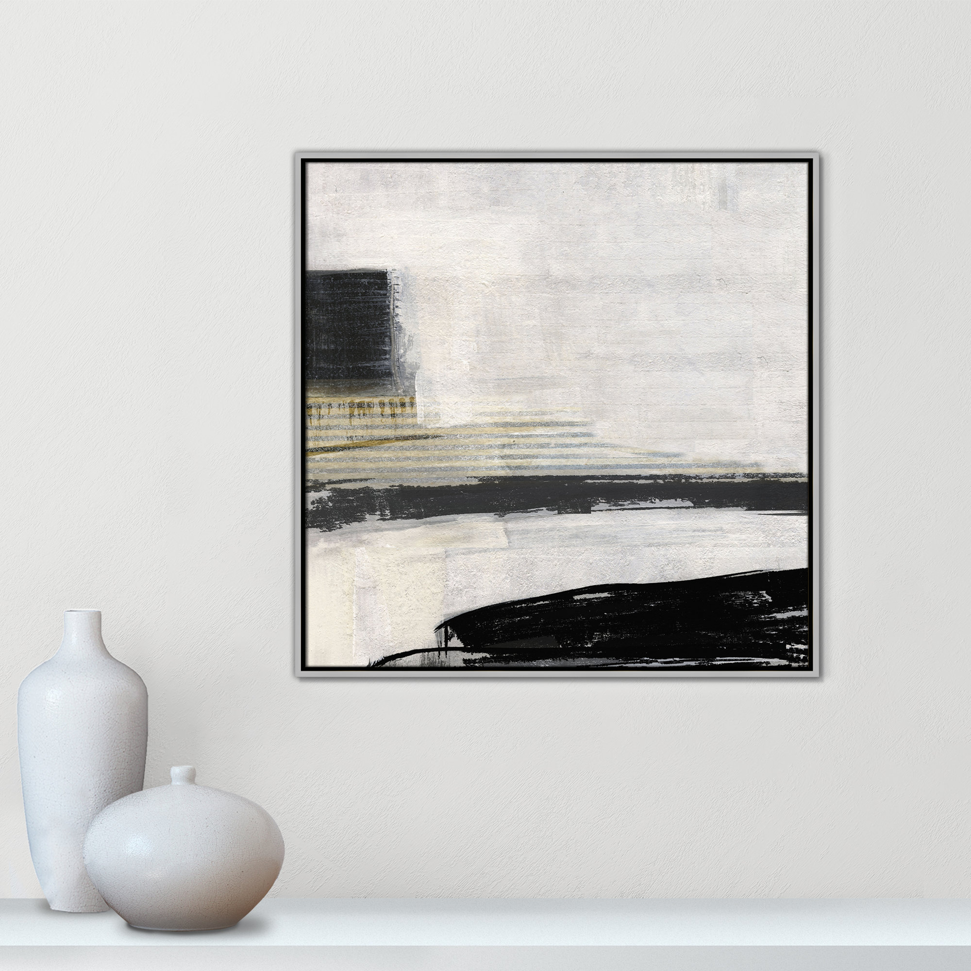 La Bande I Print by Sally Swatland, Silver, 31.5" H x 31.5" W
