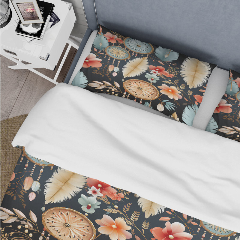 Ensemble de housse de couette Dreamcatchers Boho, Housse de couette pour très grand lit et 2 très