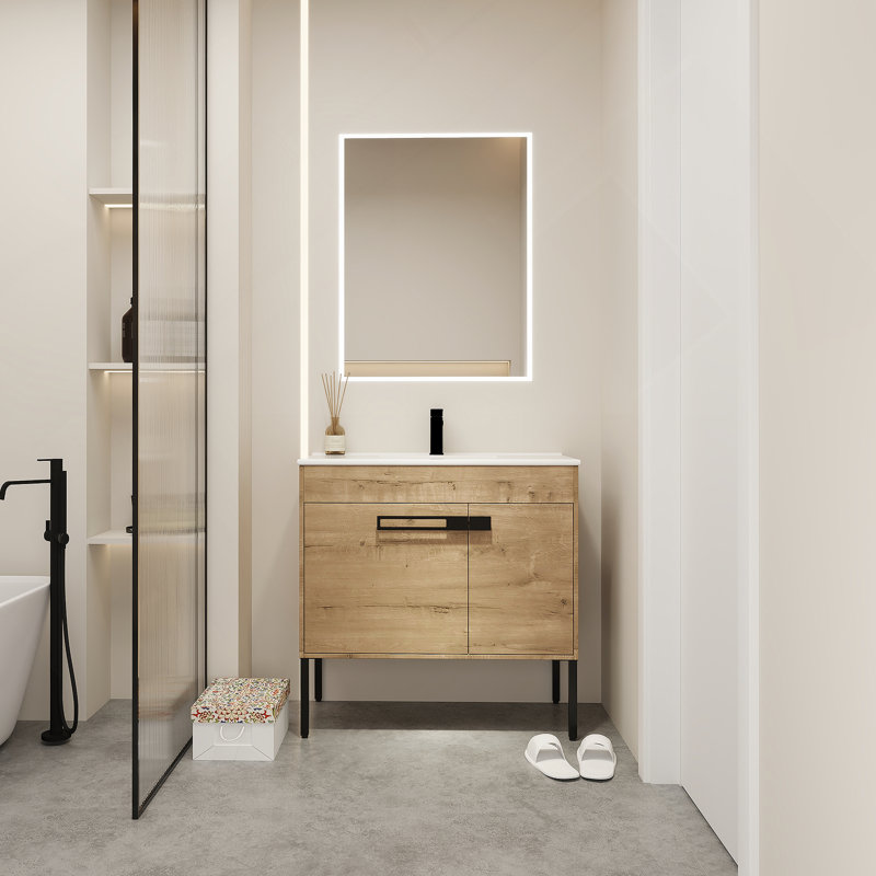 Meuble-lavabo avec lavabo, meuble-lavabo autoportant ou flottant