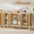 55"W Solid Wood Modern Sideboard Buffet Storage Cabinet-2109697284