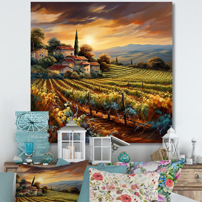 " Vineyard Charm Vivid Liquid Art I "